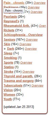 Health Problems 3  Left column Jan 2013